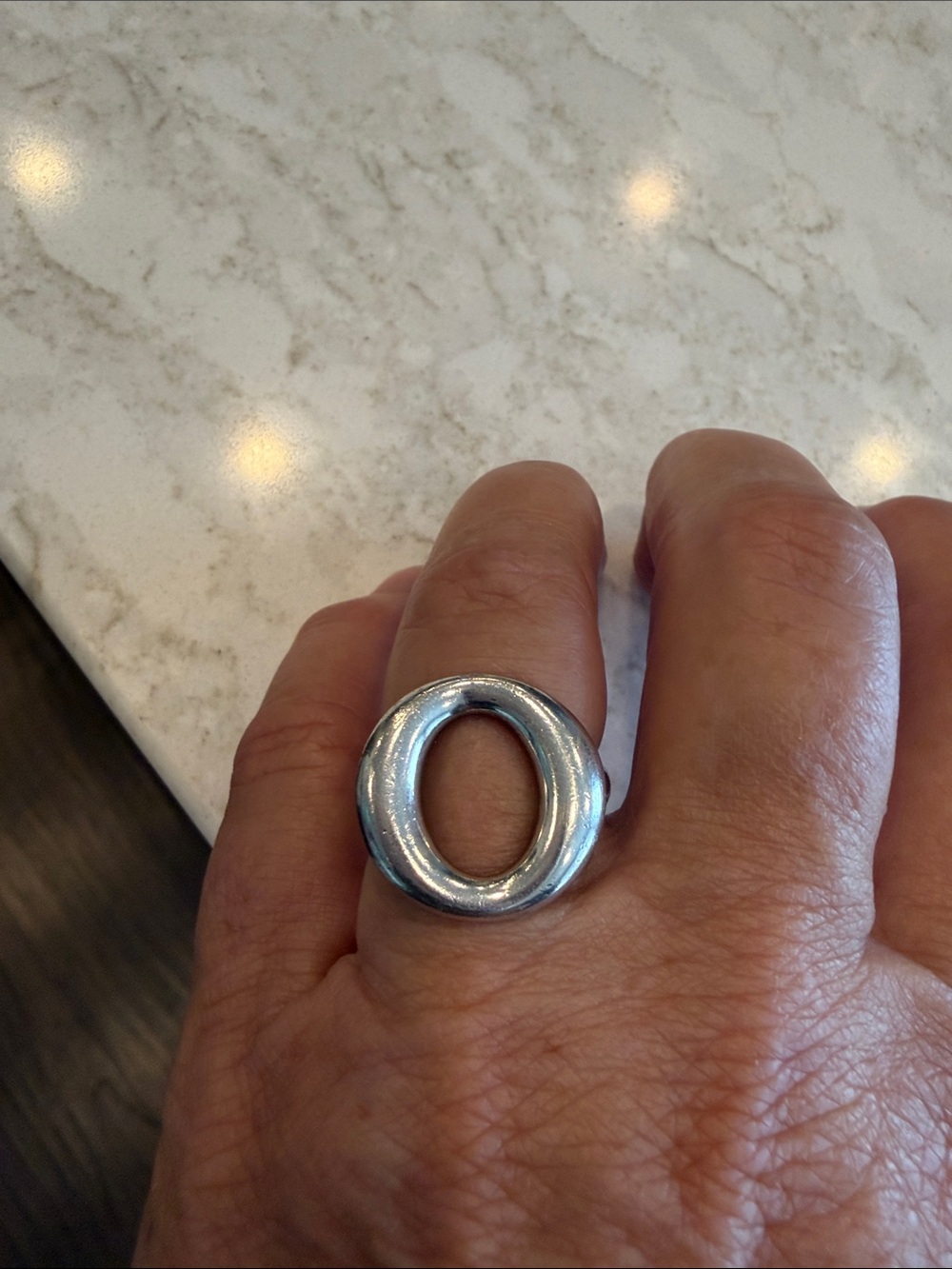 Authentic Tiffany & Co Elsa Peretti Sterling Silver Ring size 6.5 - Picture 2 of 7